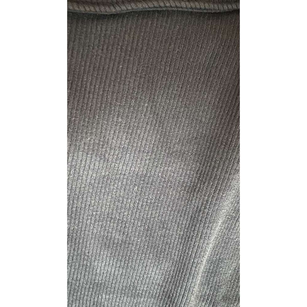 Aerie Charcoal Grey Ribbed Twist Front Cutout Mini Dress M - Picture 4 of 6